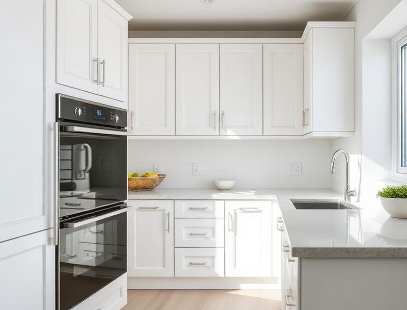 Crisp Whites kitchen cabinets