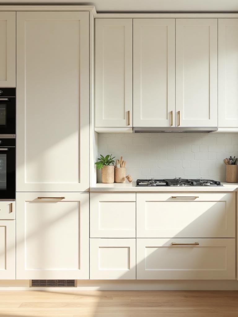Full kitchen showing sprayed surfaces