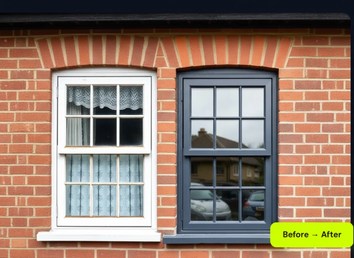 uPVC window and door spraying service Birmingham - professional frame restoration