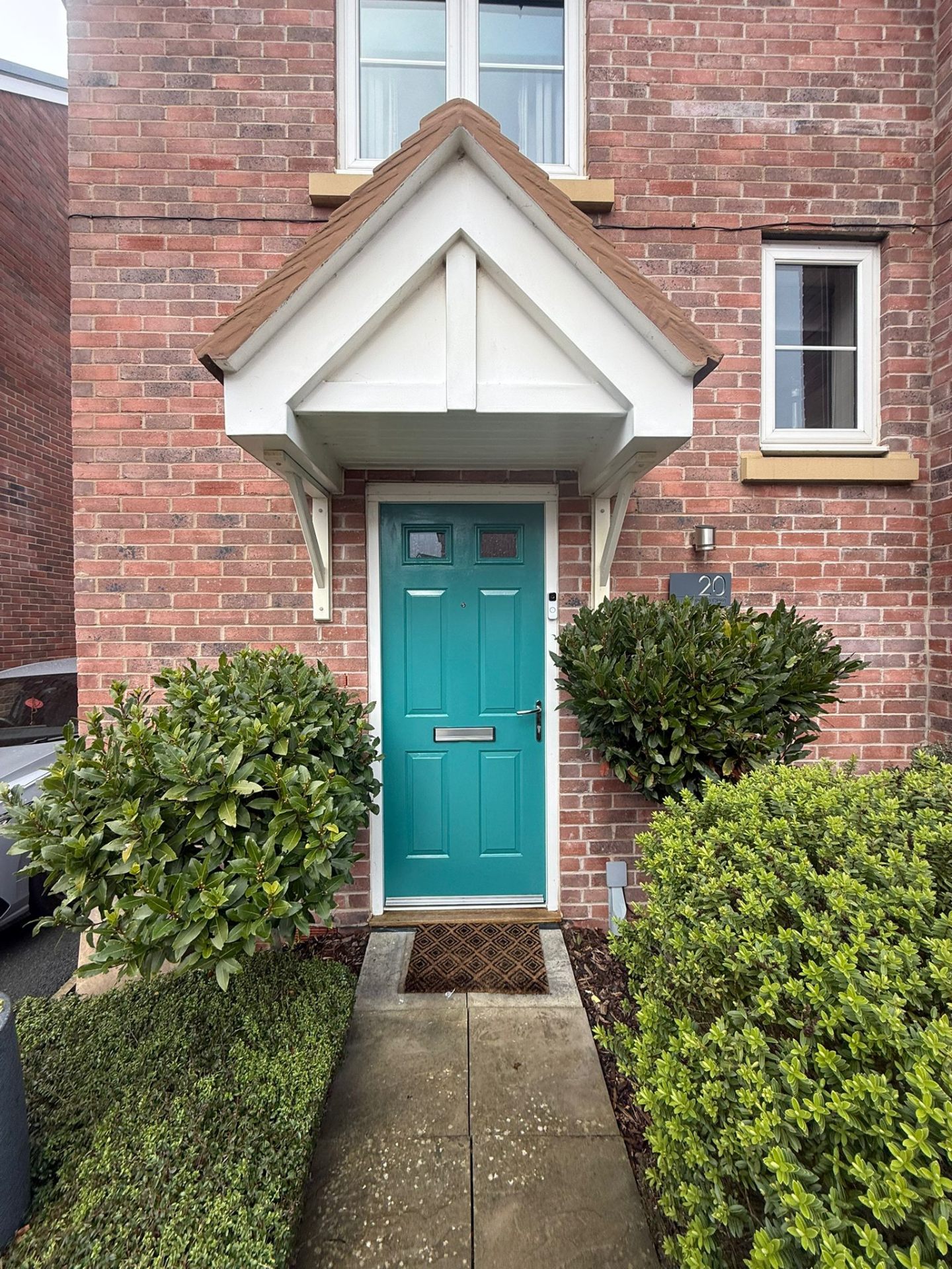Teal Front Door