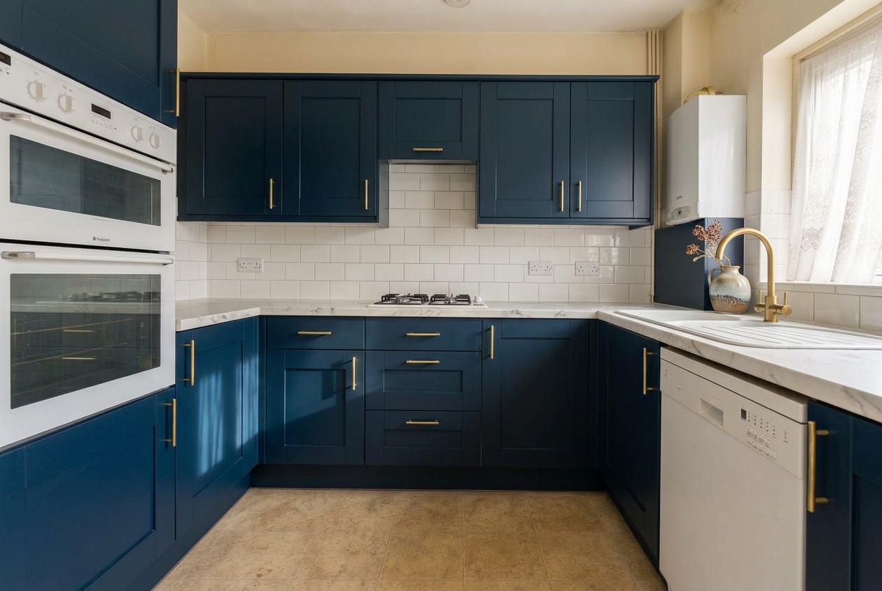 Soft Blue Kitchen